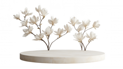 Elegant White Flower Arrangement isolated on Transparent Background PNG