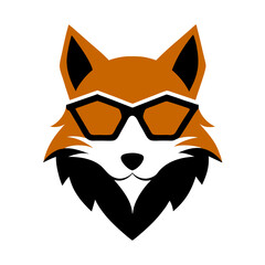 fox head vector design icon art