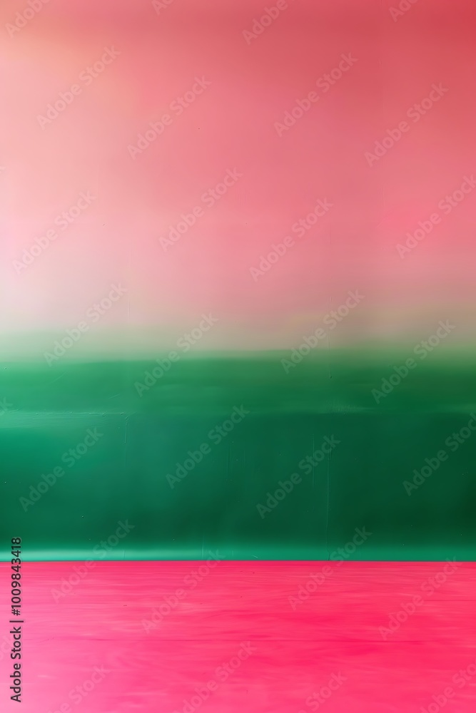 Poster a captivating abstract background showcasing a harmonious blend of vibrant green and soft pink gradi