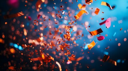 Vibrant Colorful Confetti Celebration Background Sparkling Shiny Party Atmosphere