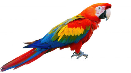 Obraz premium Vibrant Macaw Parrot isolated on Transparent Background PNG