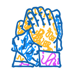 hand wiping with paper towel doodle icon sketch vector. hand wiping with paper towel sign. isolated symbol illustration