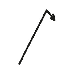 Doodle arrow Illustration. Hand drawn element for navigation and presentations.