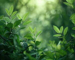 Obraz premium Forest ecology with dynamic scenes, natural and vibrant, Nature, Soft greens, Photograph, Wildlife protection