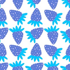 Cartoon summer fruit seamless strawberry pattern for birthday wrapping paper