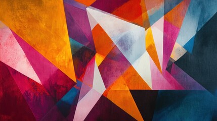 Abstract Geometric Artwork with Vibrant Colors