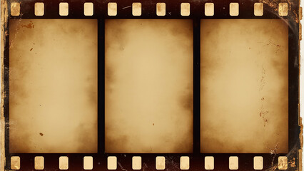 Vintage Film Strip with Three Frames