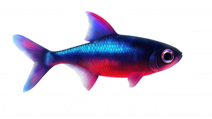 Colorful Fish Illustration isolated on Transparent Background PNG