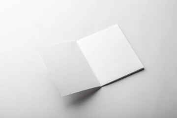 Blank Folded Paper Mockup. Greeting Card, Invitation, Menu.. A4 Brochure Mock up.