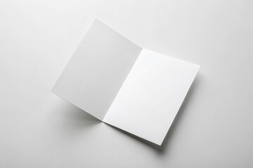 Blank Folded Paper Mockup. Greeting Card, Invitation, Menu.. A4 Brochure Mock up.