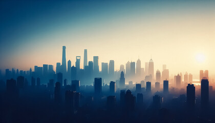 Fototapeta premium sunrise in the city