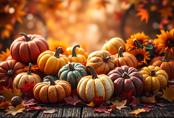 Légumes d'automne,citrouilles,potirons de différentes couleurs 