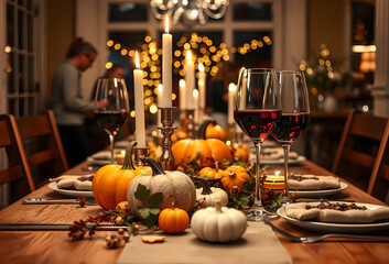 Décoration de table automnale