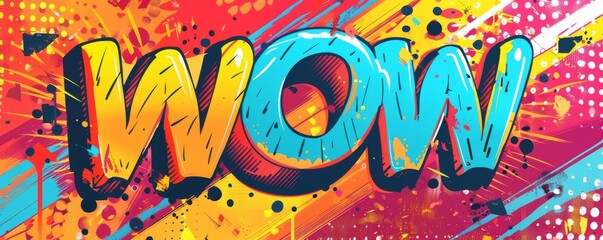 Fototapeta premium Eye-catching pop art background with 