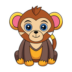 Obraz premium Animal Ape Cutter Friendly Vector Illustration, Cartoons, Clipart, Line Art Design, Animal ape cutter friendly vector, cartoon, clipart, and line art designs for digital use