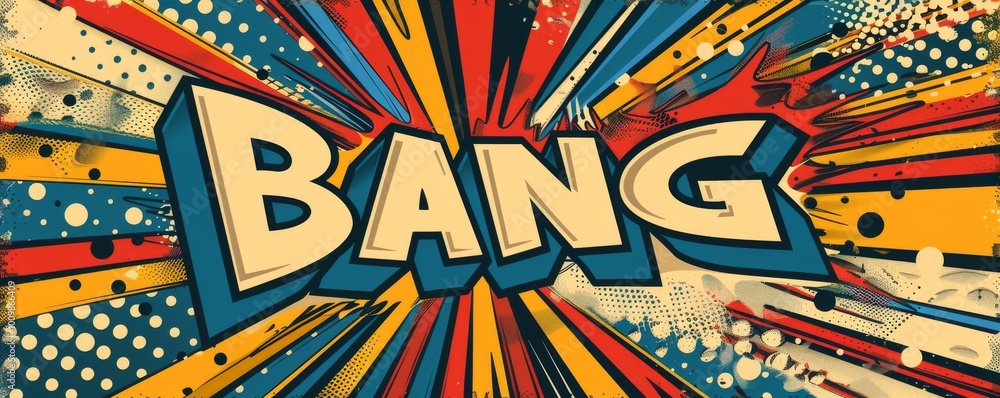Fototapete fun pop art background with 