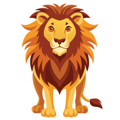Animal Lion Sublimation Vector Illustration, Cartoon Clipart And Line Art Design, Majestic lion sublimation vector, cartoon clipart, and line art for digital print designs
