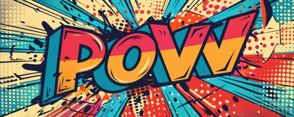 Fototapeta premium Colorful pop art background with 