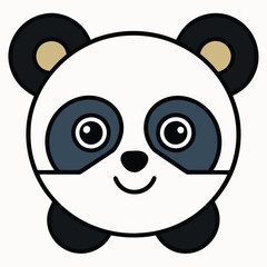Fototapeta premium Animal Panda Cutter Friendly Vector Illustration, Cartoons, Clipart, Line Art Design, Cute panda vector illustrations, clipart, and line art for digital and print designs