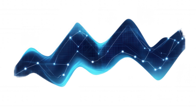 Abstract Digital Wave isolated on Transparent Background PNG