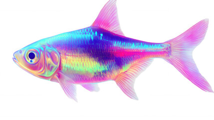 Colorful Fish isolated on Transparent Background PNG