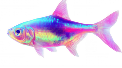 Colorful Fish isolated on Transparent Background PNG