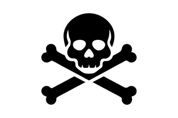 Skull and Bones vector icon. danger illustration sign. poison symbol or logo.