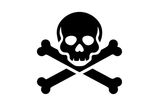 recommend clip art: Skull and Bones vector icon. danger illustration sign. poison symbol or logo.