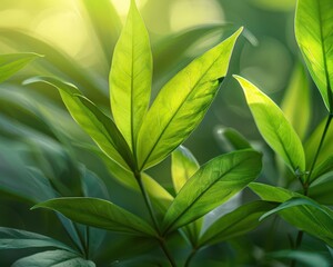 Obraz premium Urban nature photography with dynamic scenes, vibrant and serene, Urban, Soft greens, Photograph, City oasis