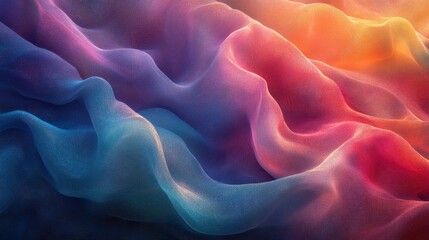 Generative AI abstract image of creative colorful wave with curvy line with texture