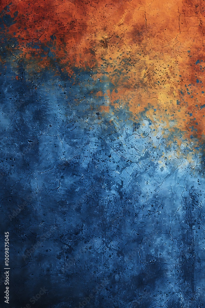 Aufkleber dynamic abstract background featuring a harmonious blend of blue and orange gradients, creating an e