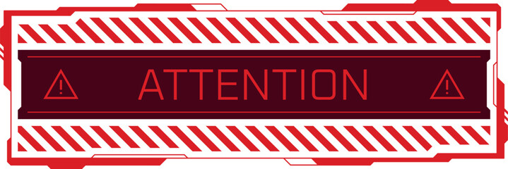 Attention scifi box. Futuristic red hud element © ssstocker