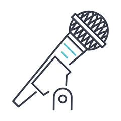 Microphone. Minimalistic line icon
