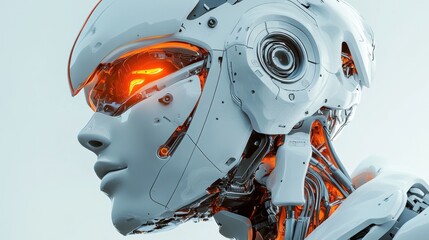 Artificial intelligence modern futuristic cyborg or robot