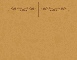 Celtic Parchment Background - Curved Lines Border - Shortsword