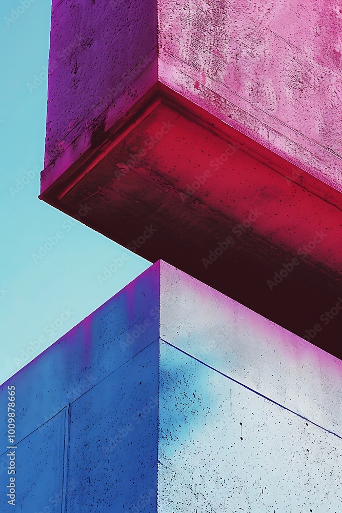 Poster an ethereal abstract background featuring a harmonious blend of pink and blue gradients, creating a 
