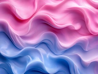 Obraz premium Abstract background with pink and blue waves. A beautiful, soft, and abstract background for your design projects.
