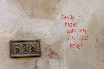 old wall and street art