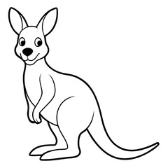 kangaroo silhouette Vector with a white background