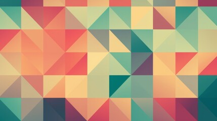 colorful Tones Geometric Triangles Grainy Texture. background with Subtle Gradients and Muted Colors  