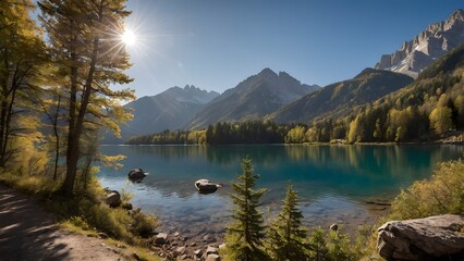 Obraz premium lake in the mountains