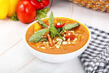 Asian spicy and sour vegetarian soup