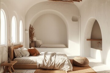 A modern bedroom arch architecture furniture.