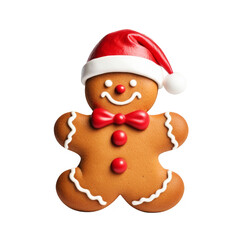 Christmas Gingerbread Man with Festive Scarf