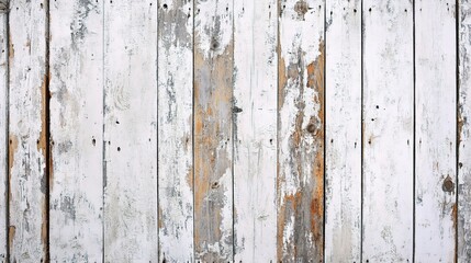 Rustic White Wooden Boards with Rich Texture