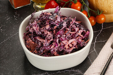 Coleslaw salad with cabbage and carrot