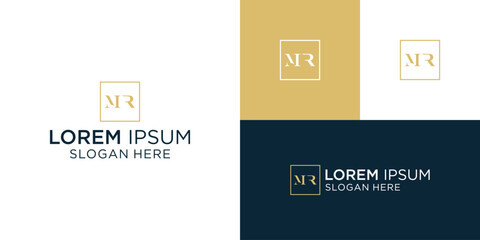 RM logo letter design on luxury background. MR logo monogram initials letter concept. RM icon logo design. MR elegant and Professional letter icon design on black background. R M MR RM