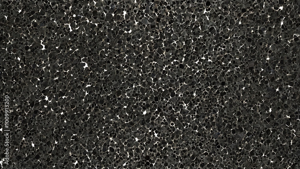 Poster abstract black and white image featuring a textured surface with numerous droplets scattered across 