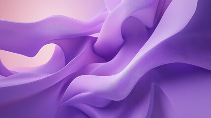 Obraz premium Vibrant Purple Wavy 3D Background Featuring Abstract Fluid Design photo