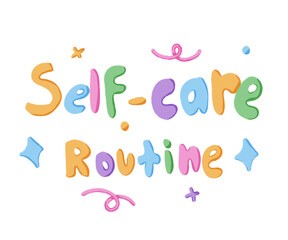 Doodle Hand drawn self care routine